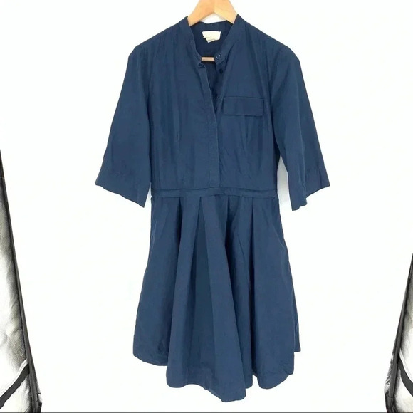 Band of Outsiders Navy Shirt Dress - Picture 1 of 9